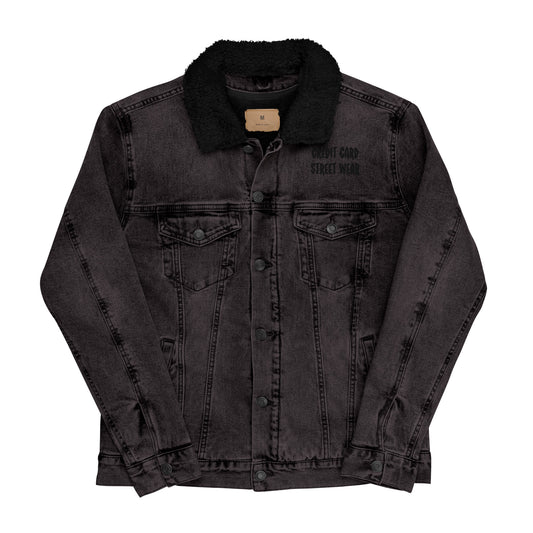 Credit Card, Streetwear  Denim sherpa jacket