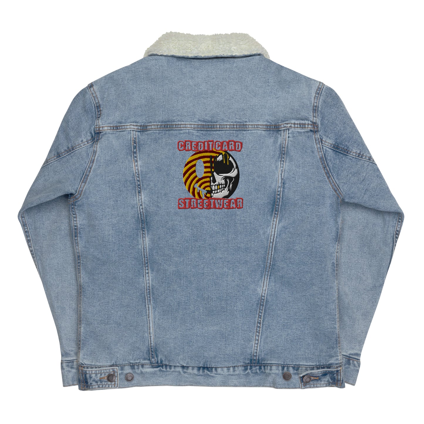 Credit Card, Streetwear  Denim sherpa jacket